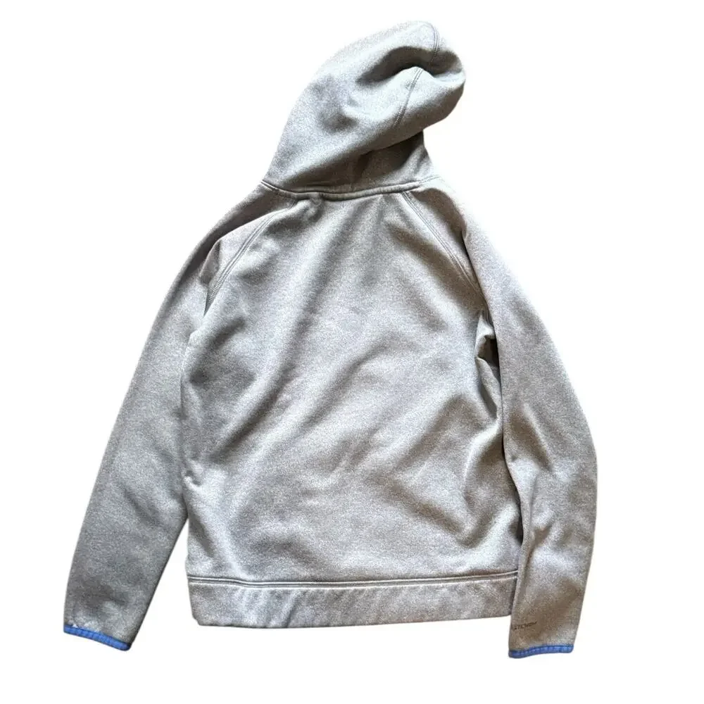 Under Armour Silver/Gray/Blue Logo Hoodie YMD Medium